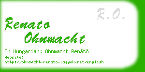 renato ohnmacht business card
